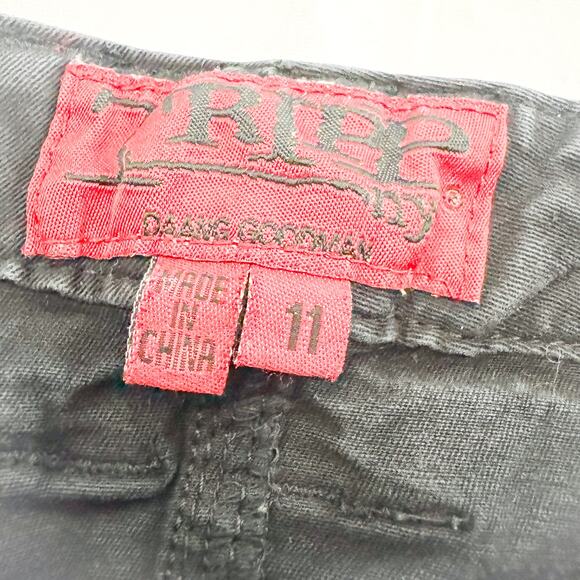 Tripp Black Ripped Skinny Punk Rock Denim Distressed Jeans Size 11 - Picture 5 of 7